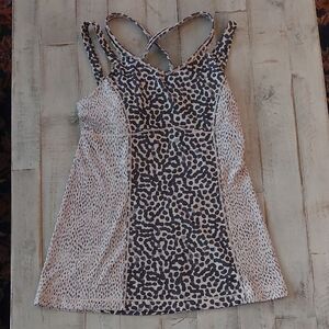 Lululemon Leopard Print Strappy Tank Top